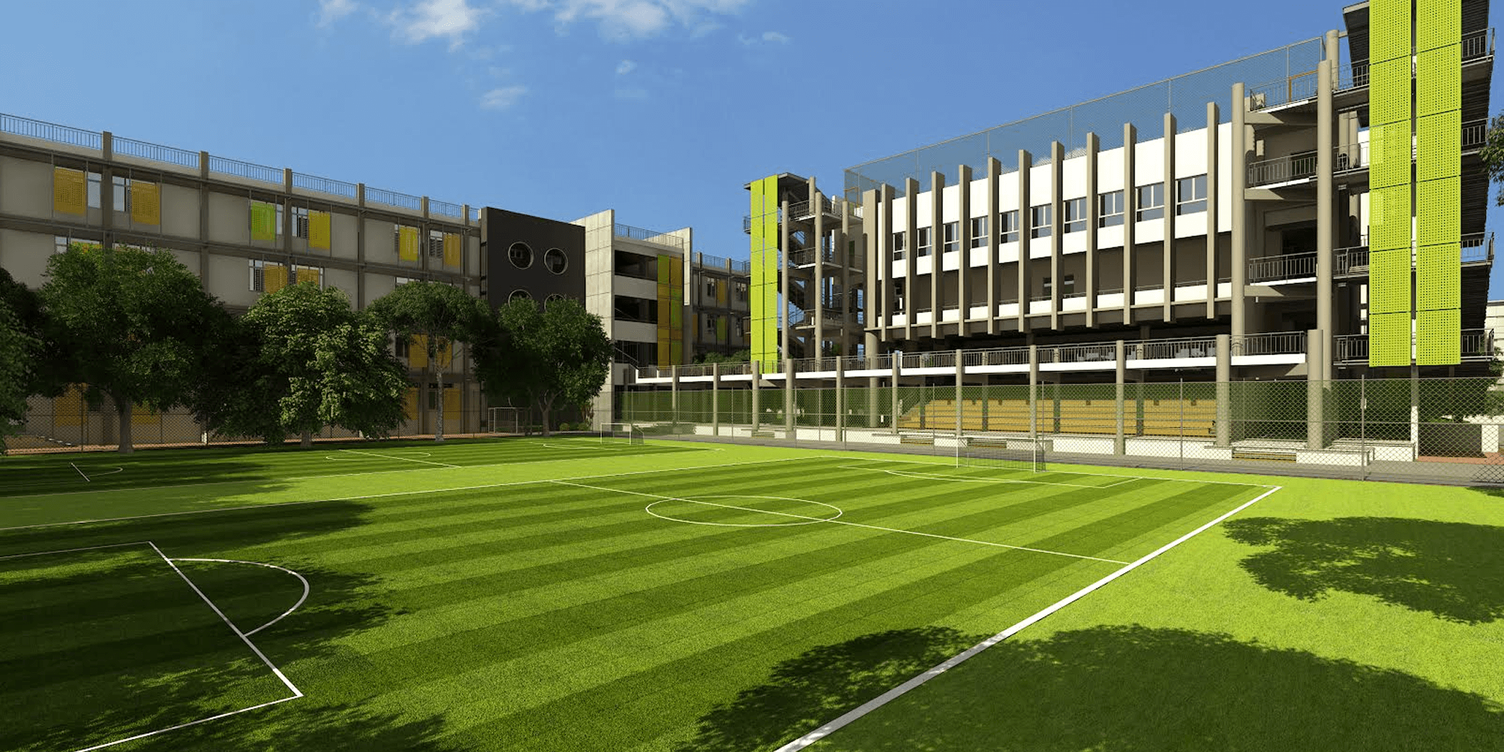 Contemporary wooden door with horizontal paneling