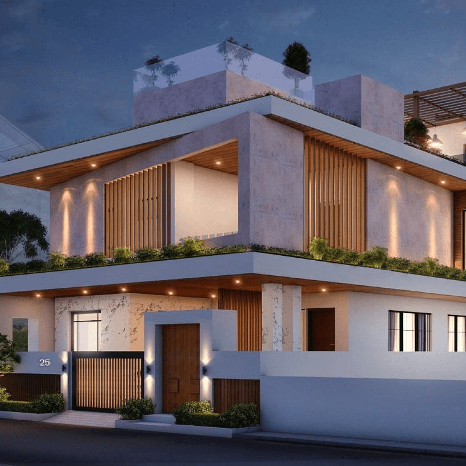 Beautiful living room with custom interior design in Bangalore home